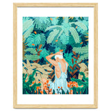 Backyard | Jungle Tropical Nature Painting | Botanical Plant Lady Banana Tree Garden Watercolor thumbnail