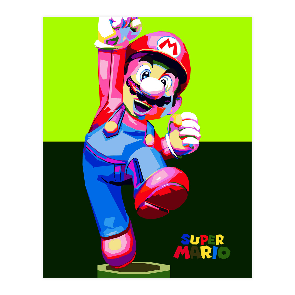 Super Mario Cartoon Character Pop Art (Print Only)