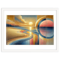 Sundown Serenity Scene In Art Deco