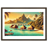 Vintage Bora Bora Poster, French Polynesia thumbnail