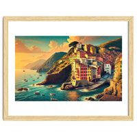 Vintage Cinque Terre Poster, Italy