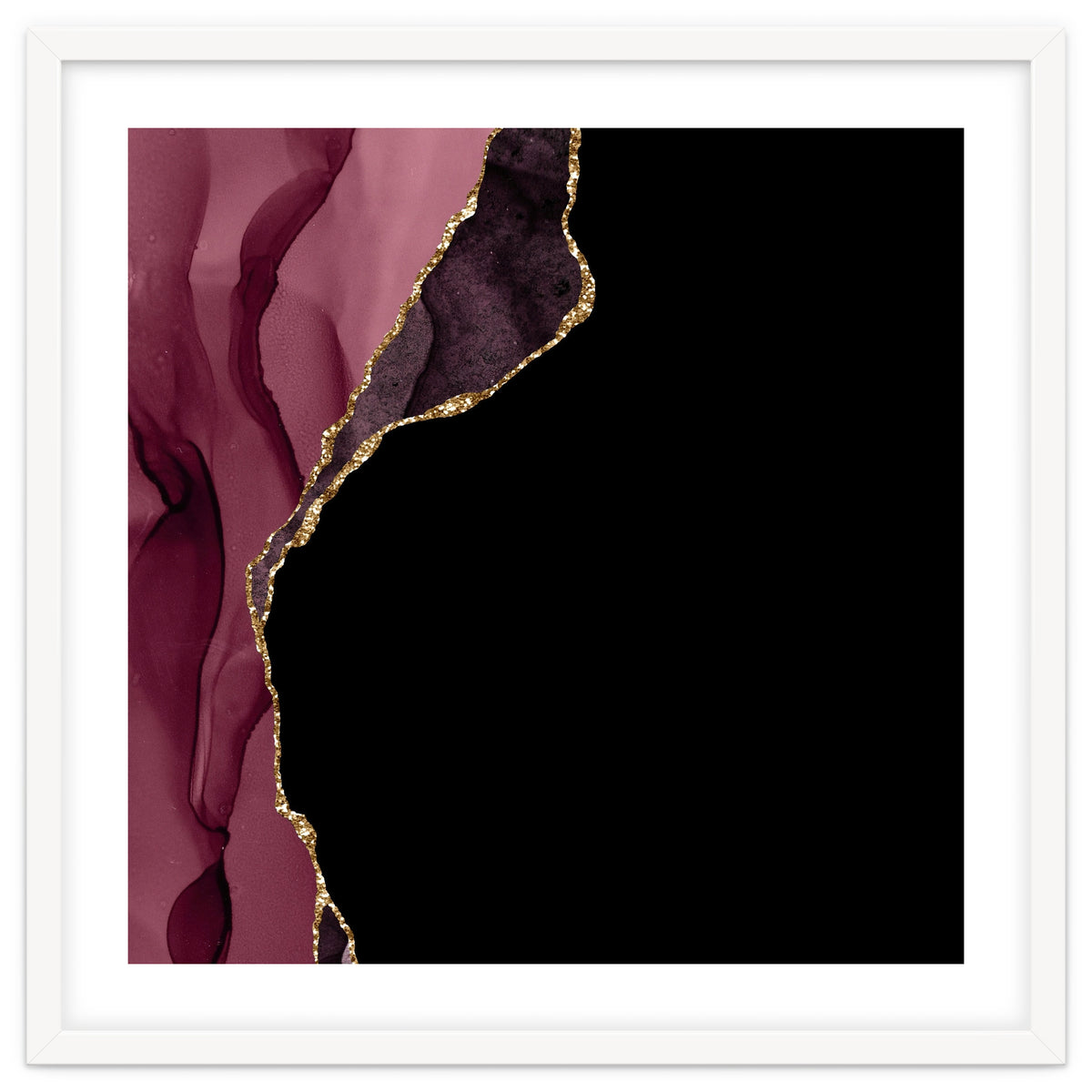 Burgundy & Gold Agate Texture 09