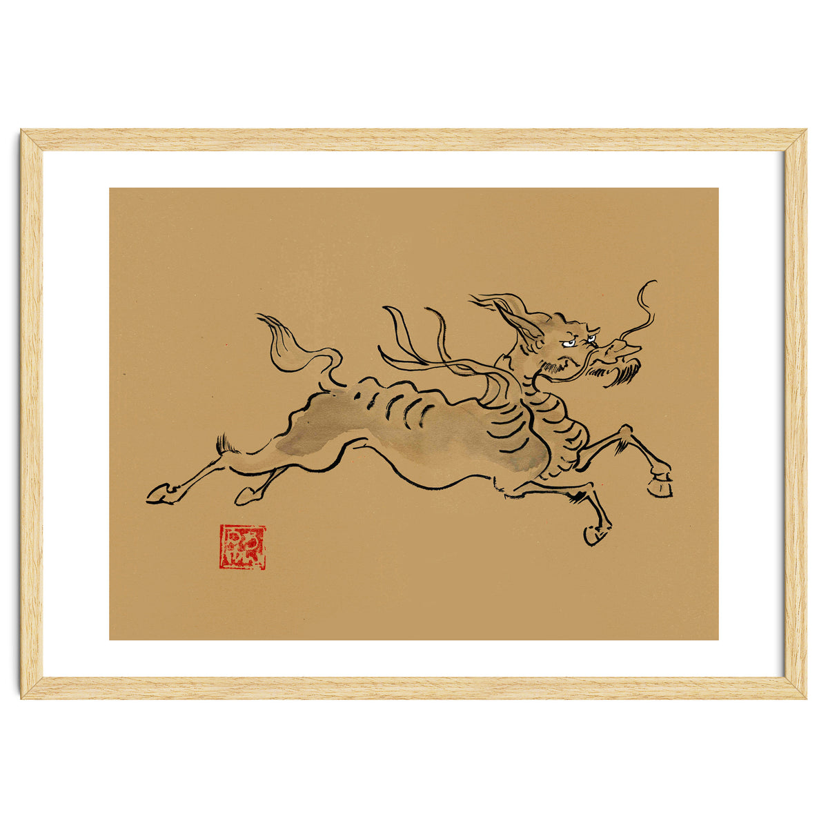 Kirin On Brown Paper