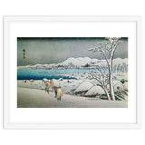 SNOW LANDSCAPE - JAPANESE ENGRAVING - 19TH CENTURY. thumbnail
