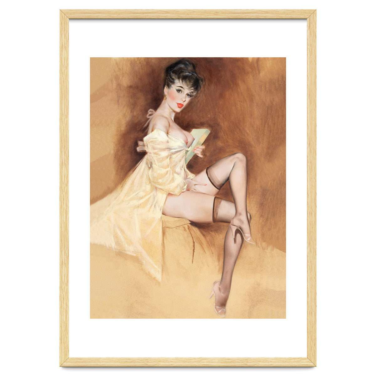 Late Portrait Of Sexy Pinup Secretary Woman