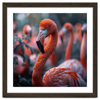 Beautiful Close Up Of A Pink Flamingo Bird