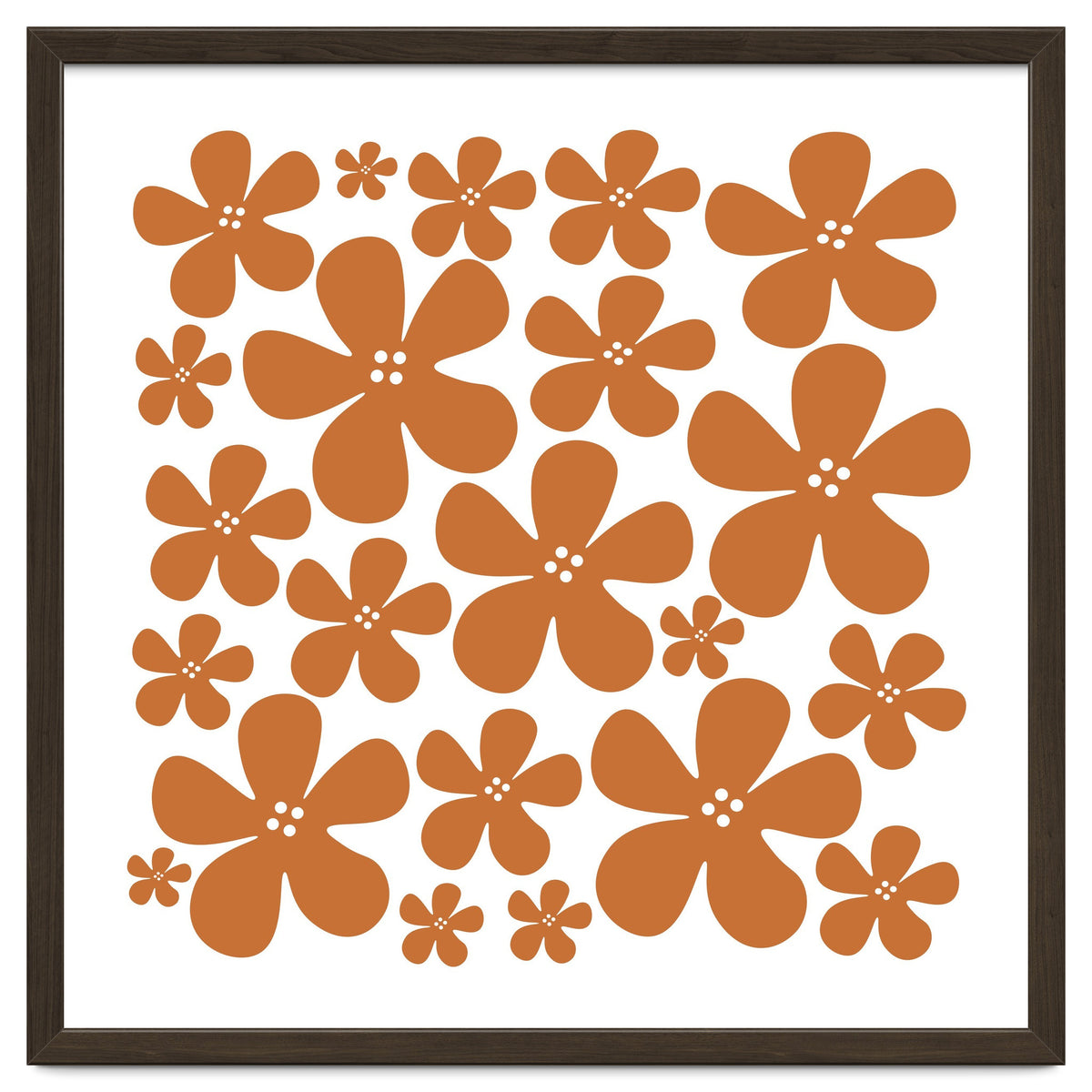 Brown Flowers Pattern