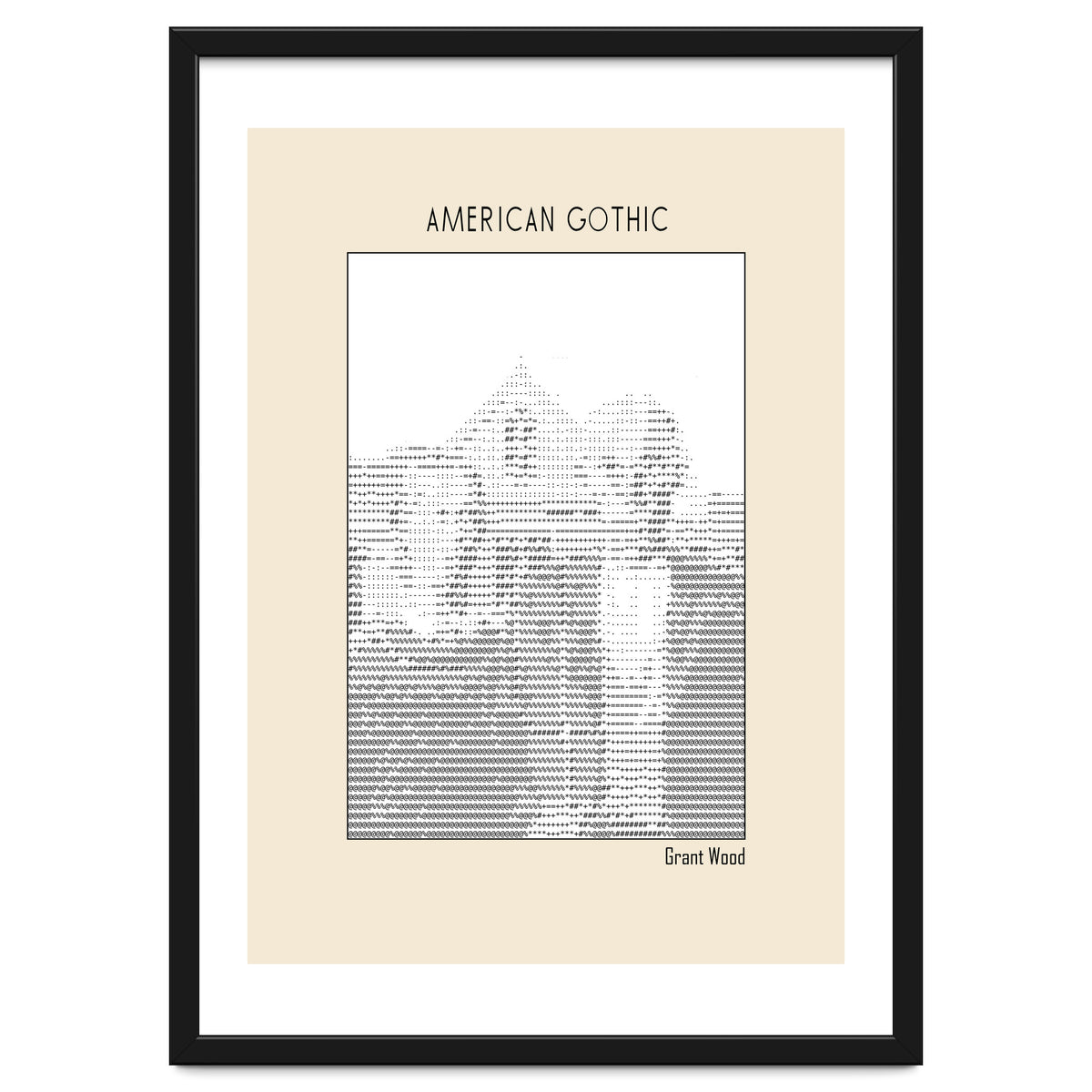 American Gothic – Grant Wood (ascii Art)