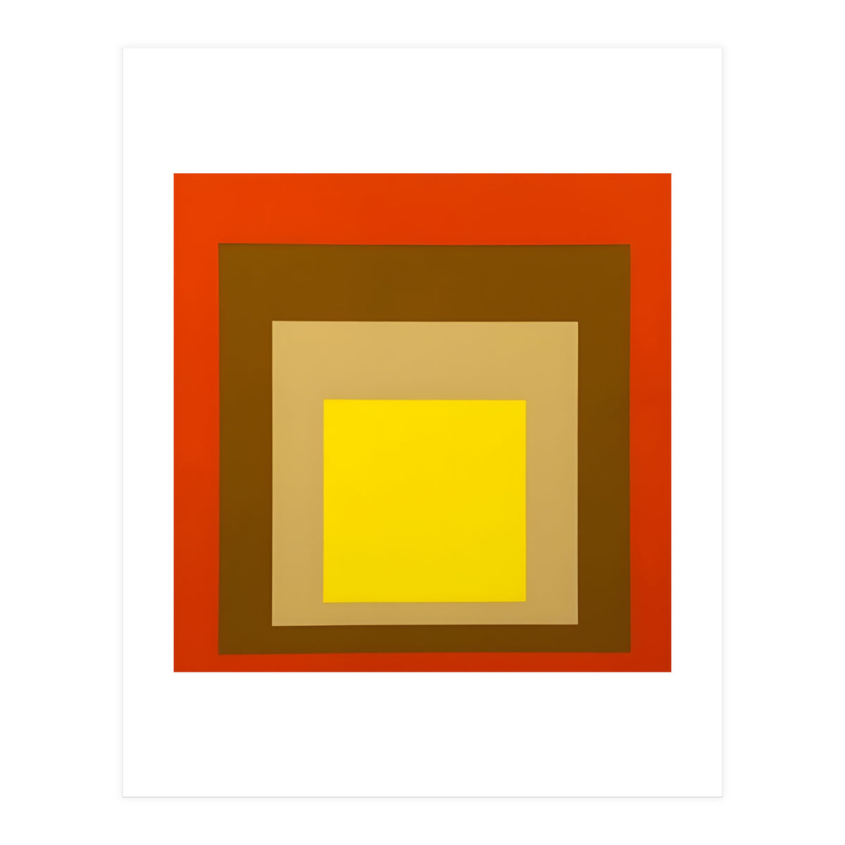 Josef Albers - Red, Brown, Golden (Print Only)