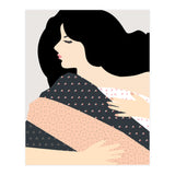 Not Today, Sleepy Lazy Woman In Bed, Quirky Eclectic Blanket Cozy Sleep In Illustration (Print Only) thumbnail