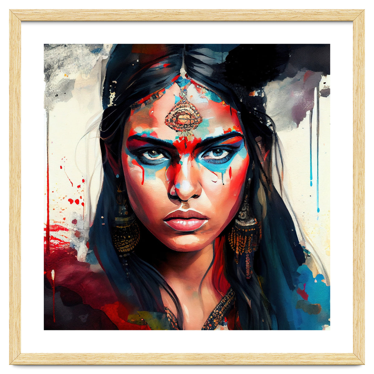 War Paint Hindu Warrior Portrait