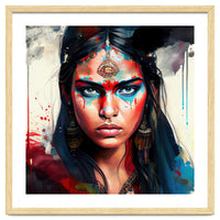 War Paint Hindu Warrior Portrait