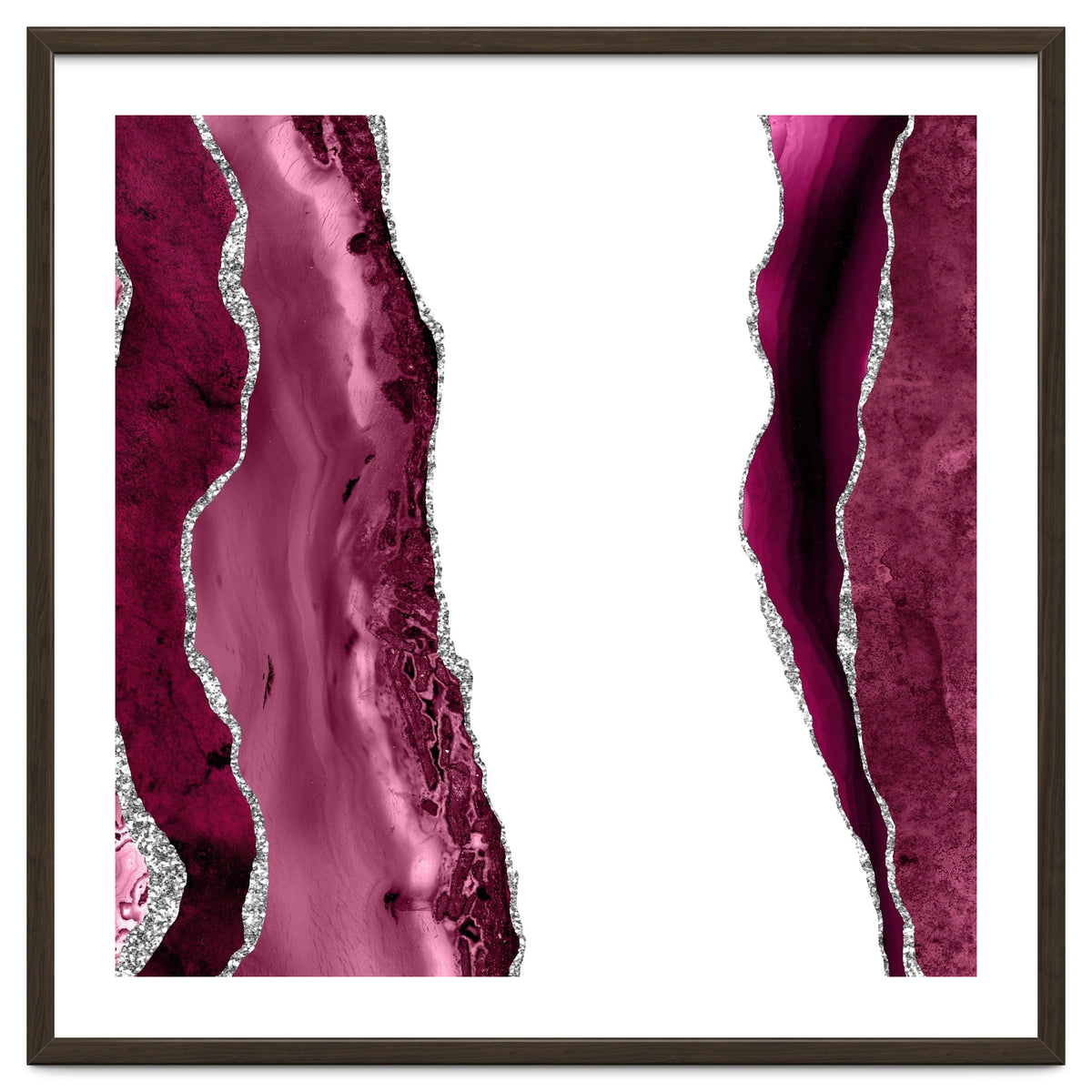 Burgundy & Silver Agate Texture 06