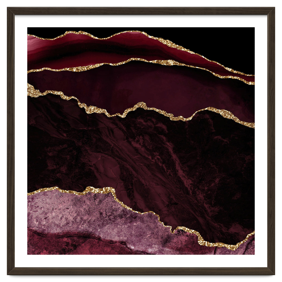 Burgundy & Gold Agate Texture 02