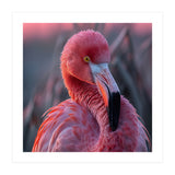 Pink Flamingo Bird Close Up Portrait (Print Only) thumbnail
