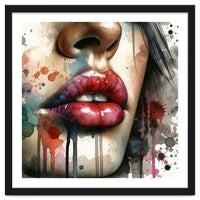 Watercolor Women Lips #1