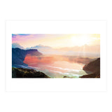Sunrise Grandeur, Scenic Nature Landscape, Ocean Beach Travel Photography, Sea Waves Mindfulness (Print Only) thumbnail