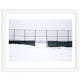 The entrance gate of the snow-covered baseball field thumbnail