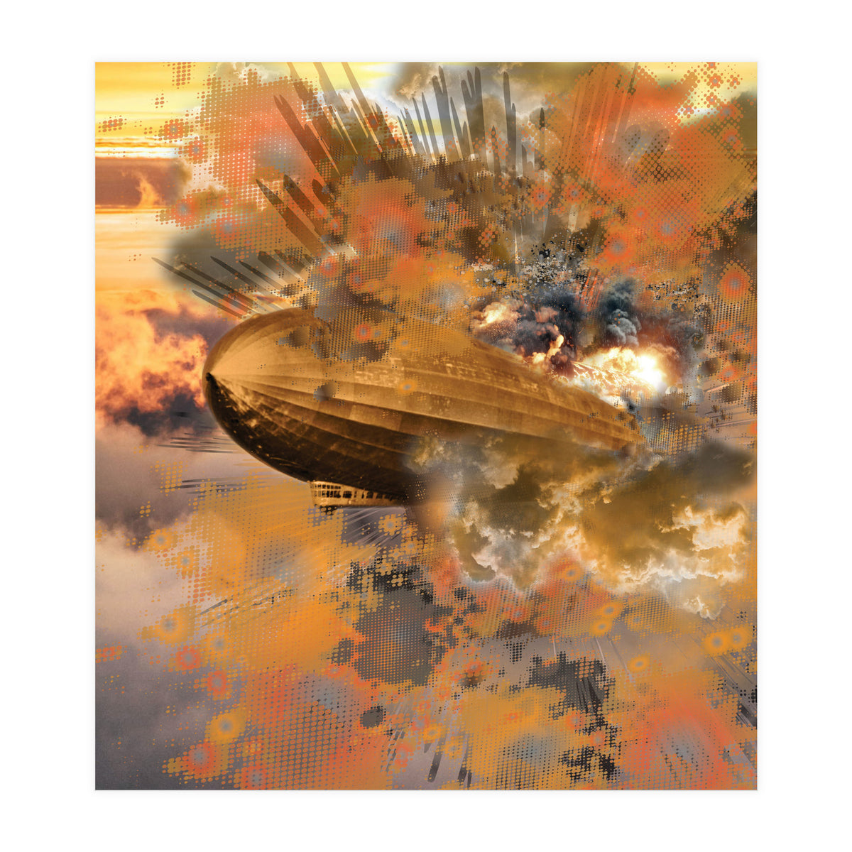 Zeppelin Balloon Explosion (Print Only)