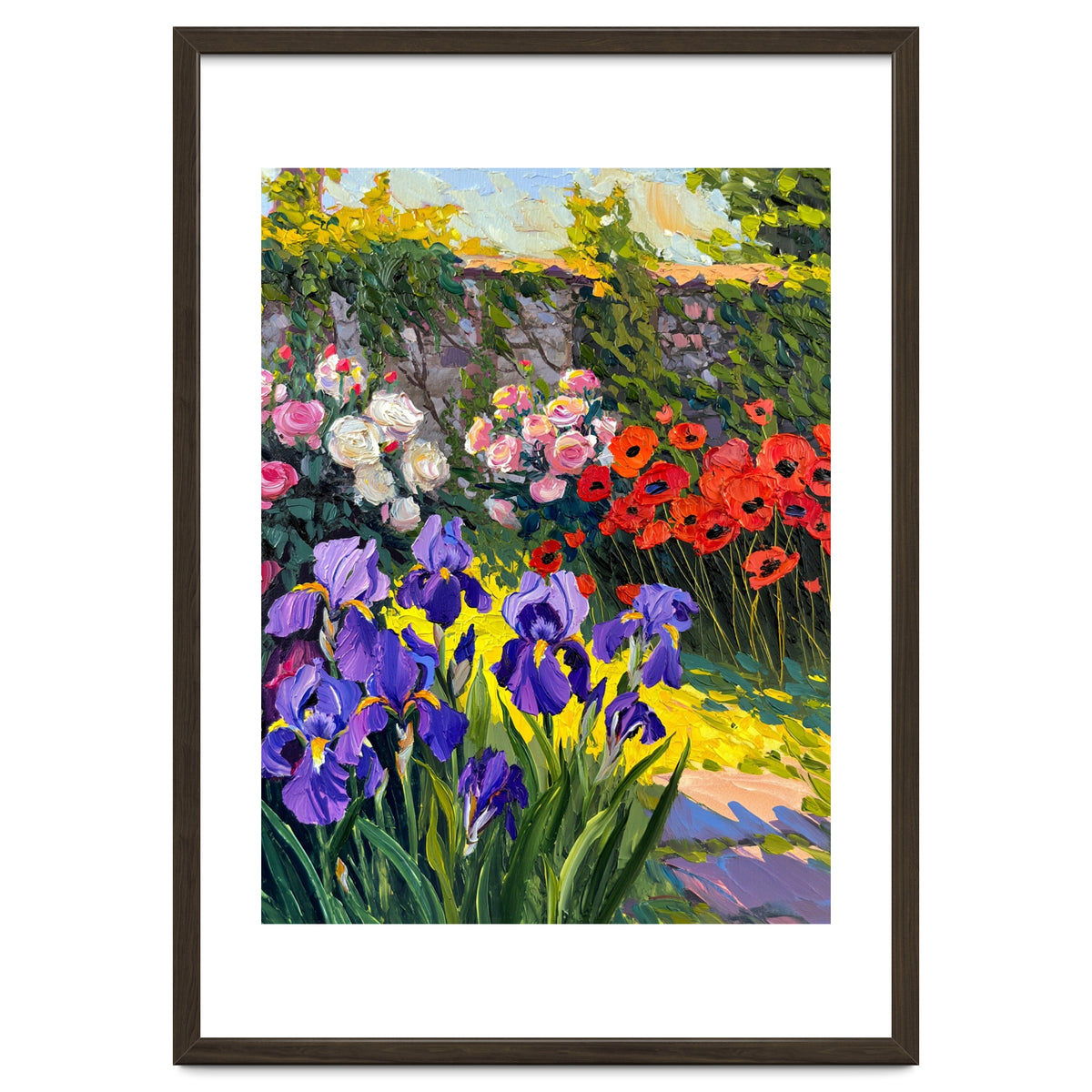 Sun-Drenched Secret Garden Oil Painting