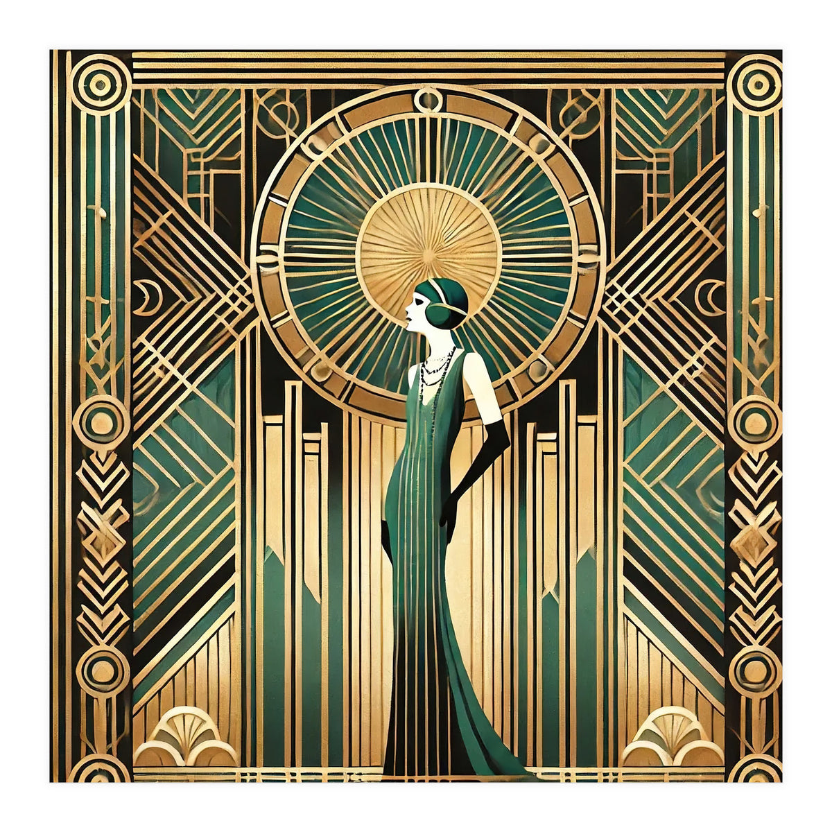 Opulent Elegance A Tribute To Art Deco (Print Only)