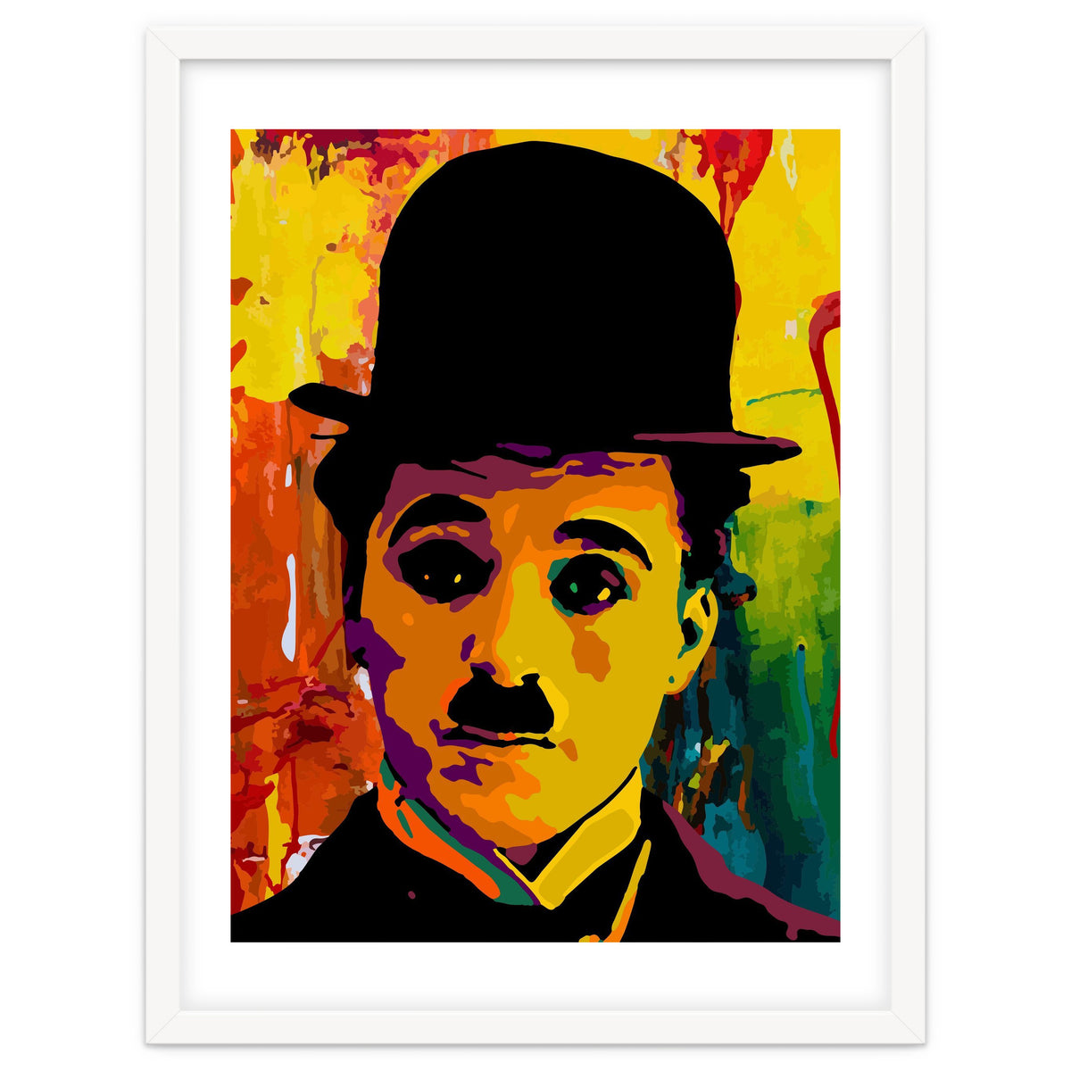Charlie Chaplin Colorful Abstract Art