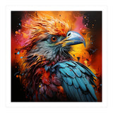 Vibrant Eagle Portrait Abstract Colorful Splatter Art (Print Only) thumbnail