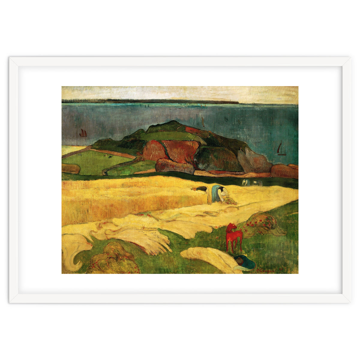 Paul Gauguin / 'Seaside Harvest', 1890, Oil on canvas, 92 × 73 cm.