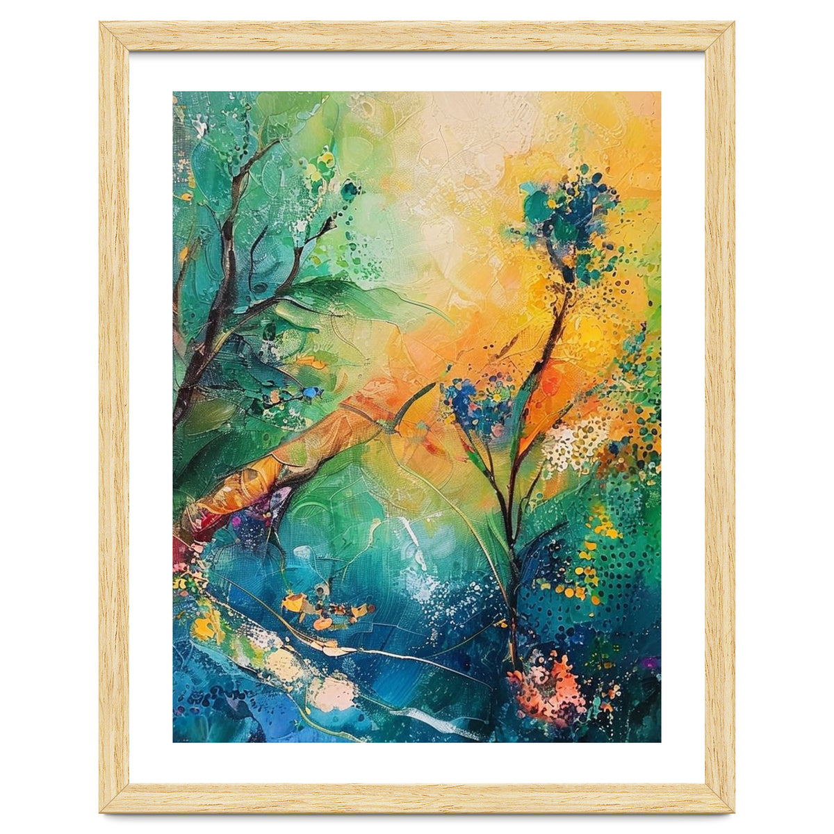 Abstract Botanical Forest Landscape