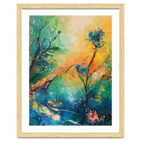Abstract Botanical Forest Landscape