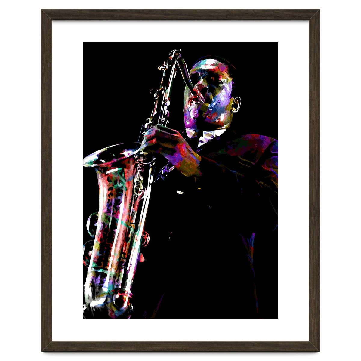 John Coltrane American Jazz Saxophonist Colorful