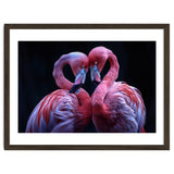Two Pink Flamingos Forming A Heart Shape thumbnail