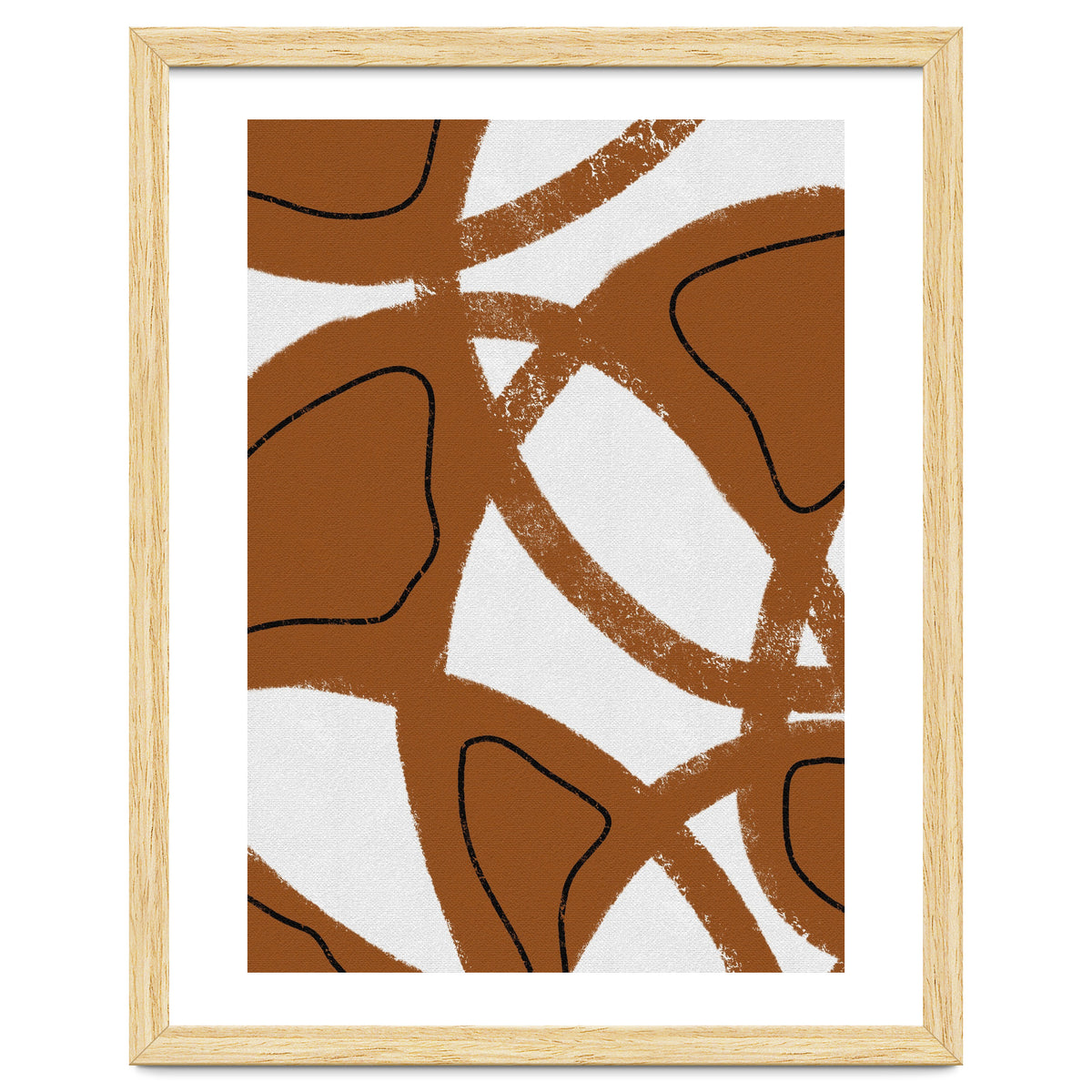Abstract Brown and Black Lines