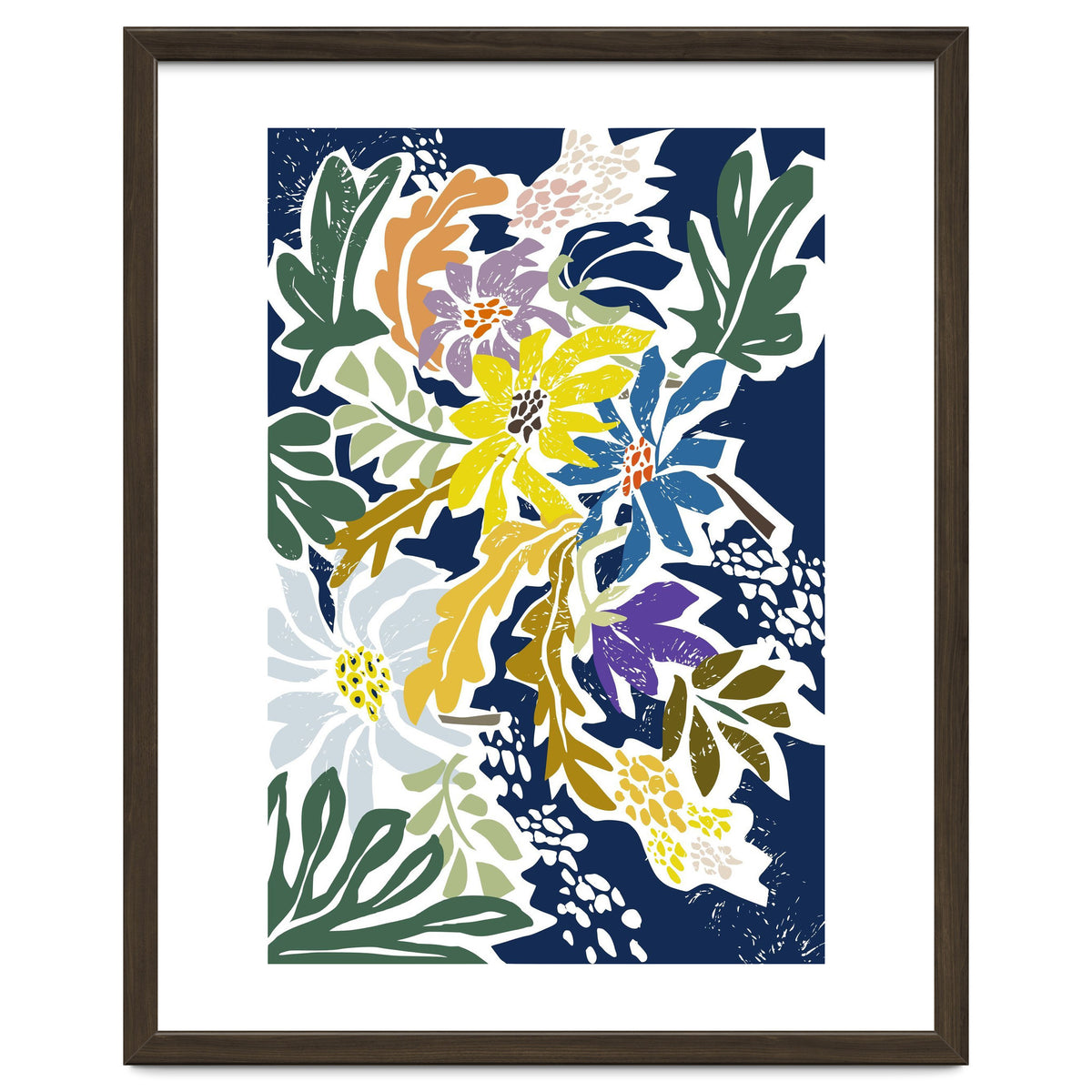 cosmopolitan flowers navy blue