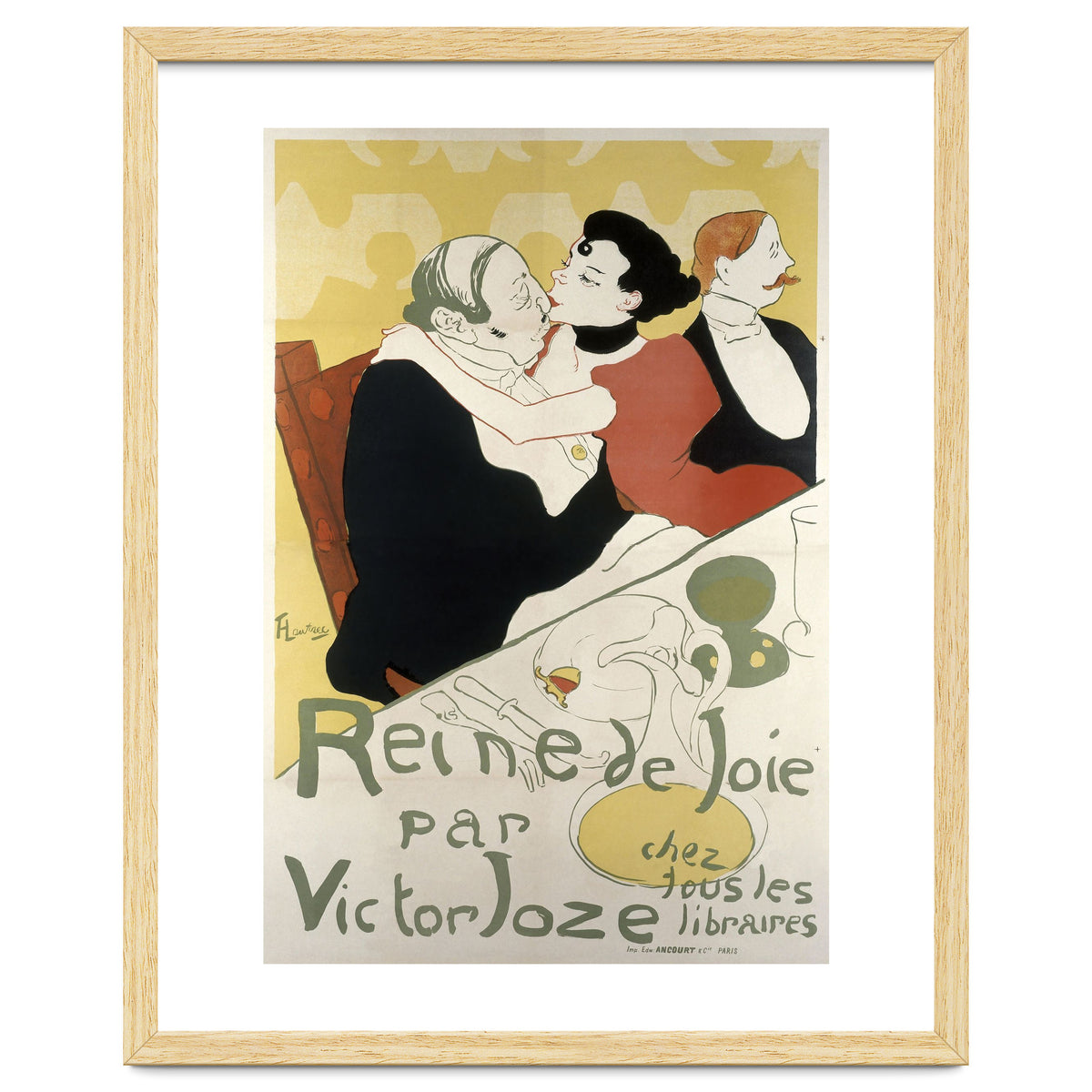 Henri de Toulouse-Lautrec: Poster for the novel Reine de joie, moeurs du demi-monde by Victor Joze.