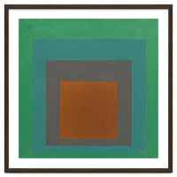 JOSEF ALBERS - HOMAGE TO THE SQUARE GREY BROWN GREEN