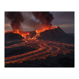 Volcanic Fury: Erupting Mountain Landscape (Print Only) thumbnail