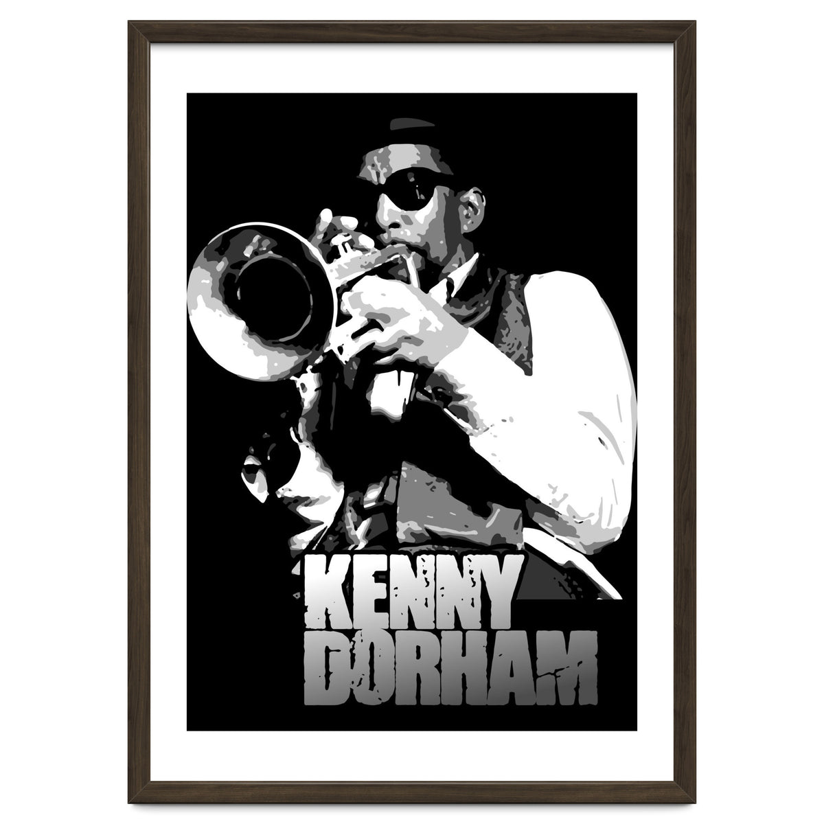Kenny Dorham Jazz Trumpeter in Grayscale