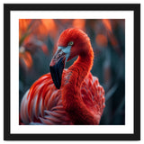Vibrant Flamingo Close Up Portrait Outdoor Nature thumbnail