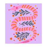 Modern snake - pink and orange (Print Only) thumbnail