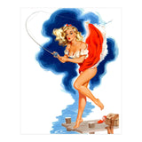 Pinup Sexy Girl And A Fishing Accident (Print Only) thumbnail