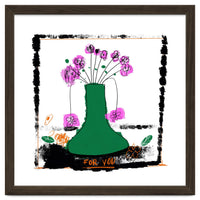 green vase