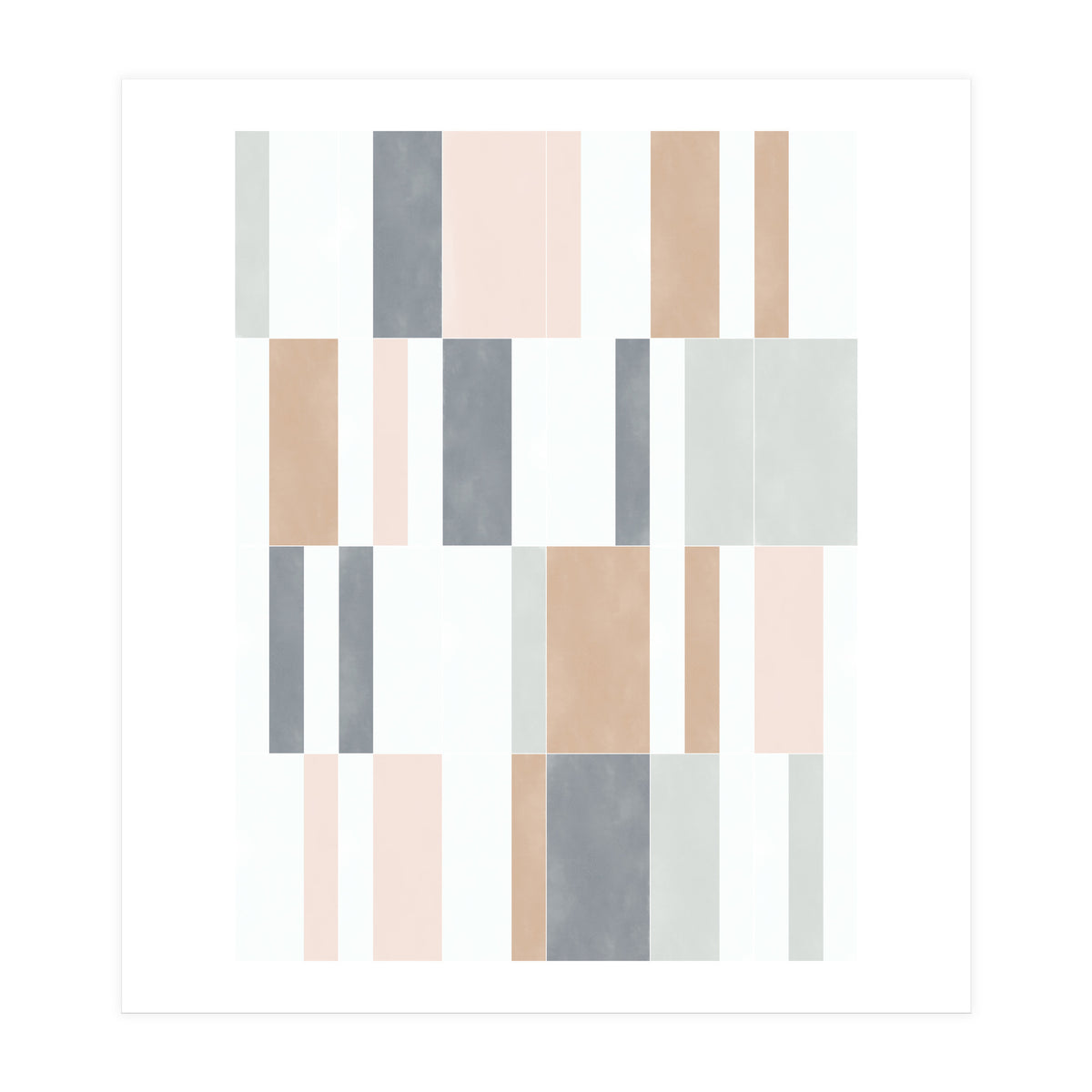 Muted Pastel Tiles 01 (Print Only)