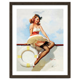 Sailing Pinup Girl With Captain Hat thumbnail