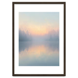 Misty Sunrise Over Pine Forest Lake thumbnail