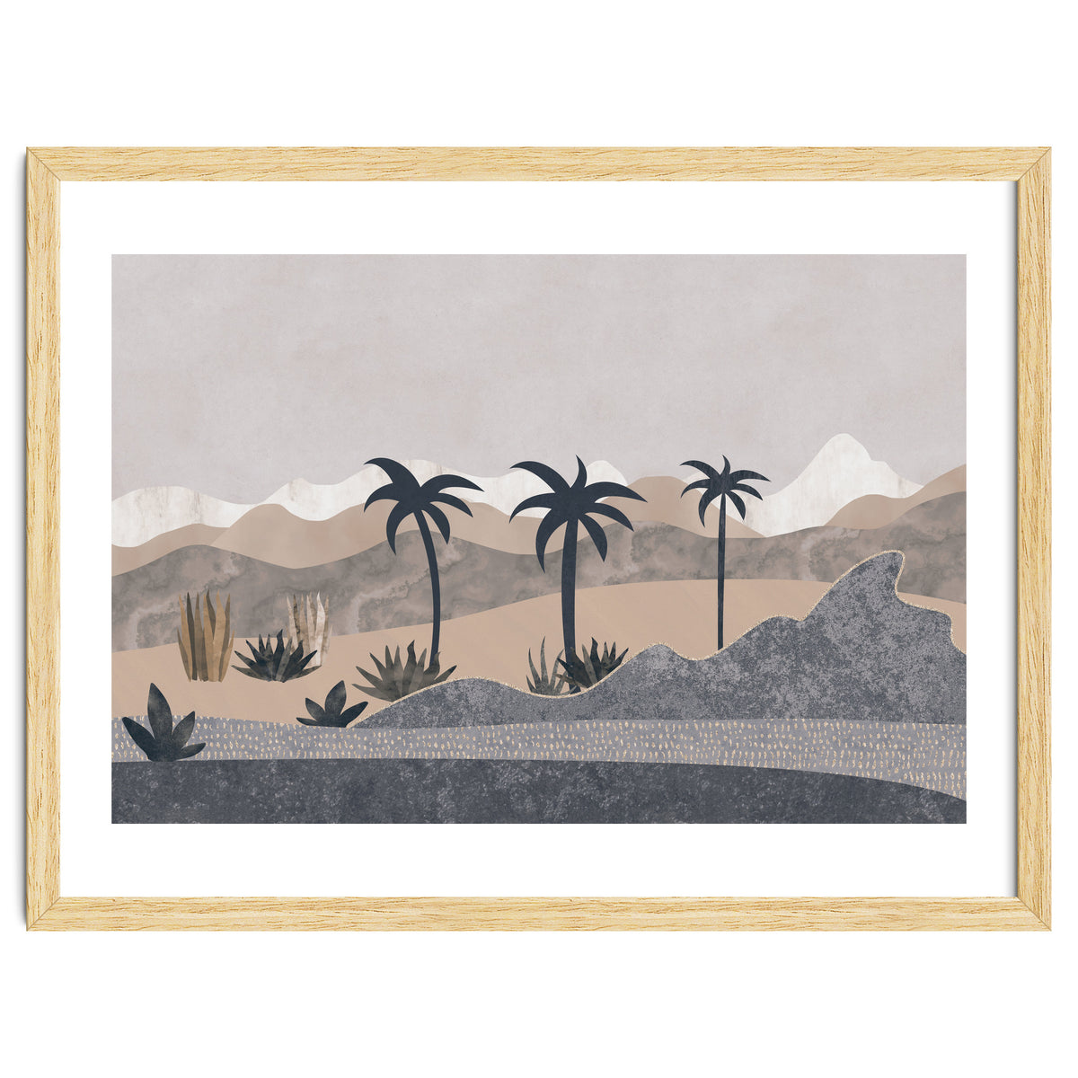 Abstract Landscape Palm Oasis