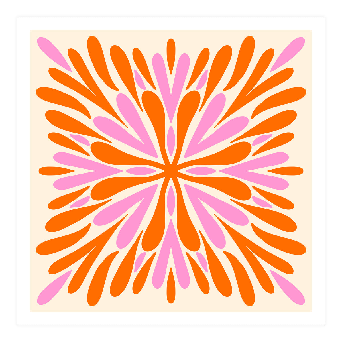 Symmetry Petals - pink and orange (Print Only)