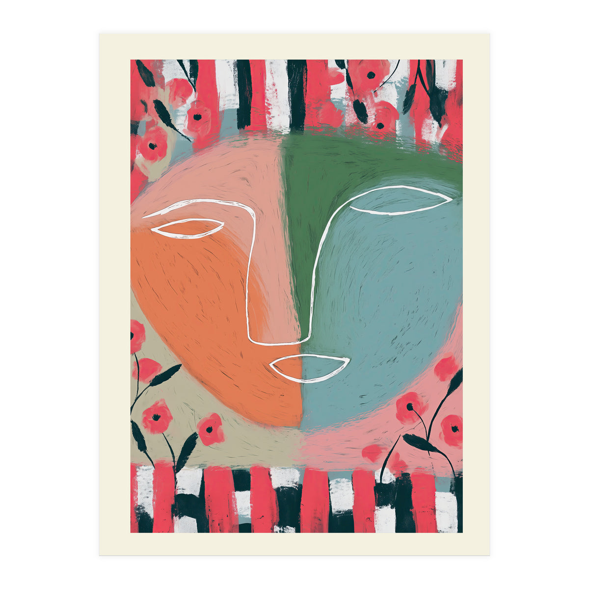Dreams In Coral And Sage (Print Only)