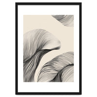 Black And White Flowing Lines Organic Shapes