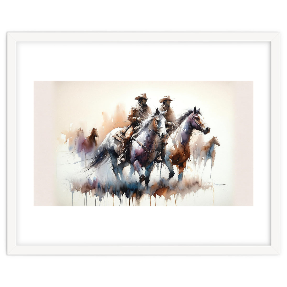 Cowboy Riders On Horses